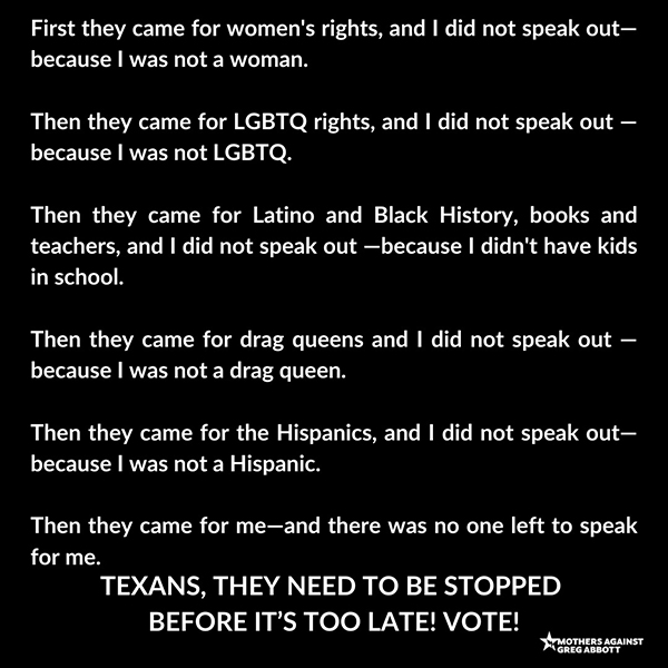 First they came for women's rights